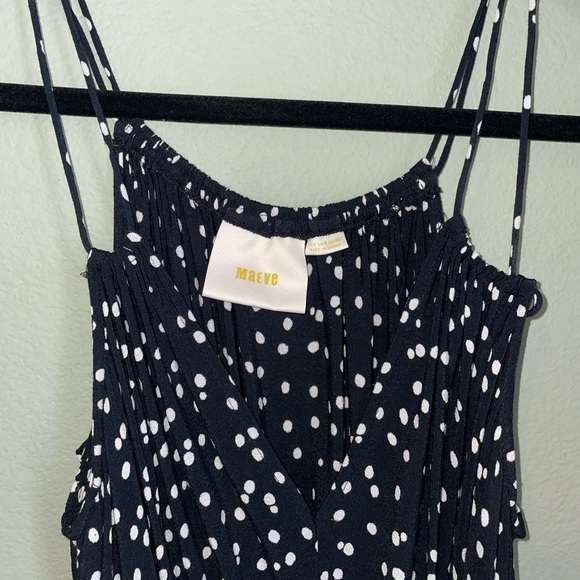 Anthropologie Maeve Polka Dot Flowy Jumpsuit - Picture 6 of 8